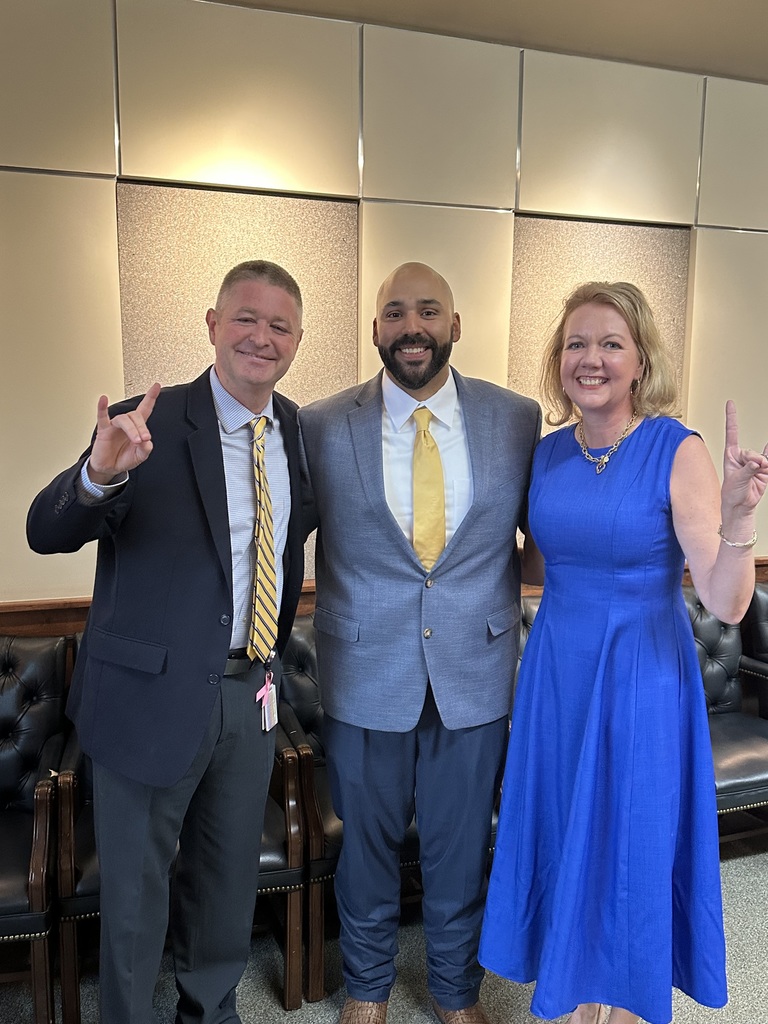 New AD, new Football Coach, pose with Dr. Bashara