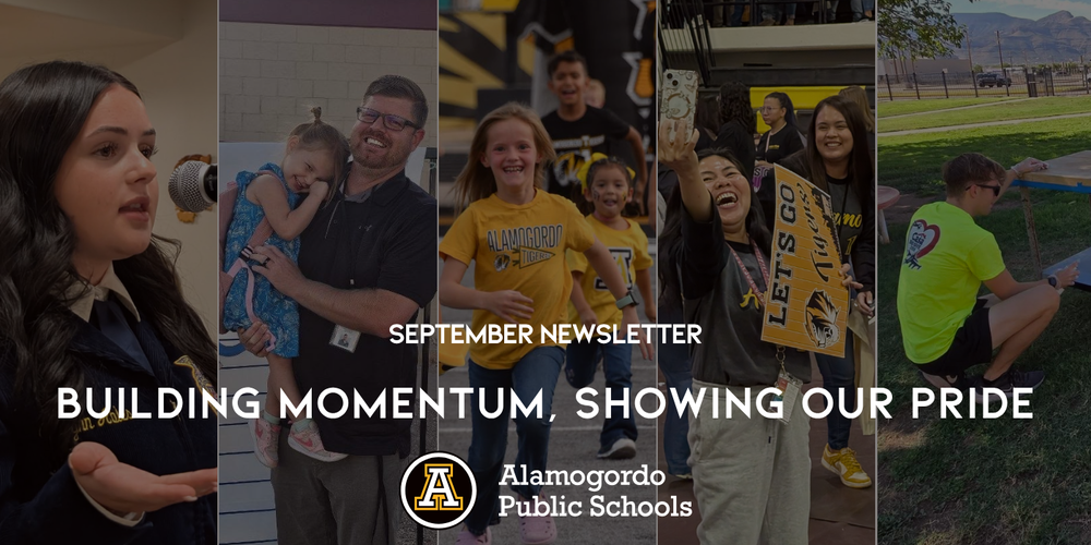 September Community Newsletter - Cover Photo of students, staff and volunteers