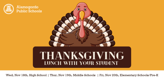 Thanksgiving Lunch With Student Graphic