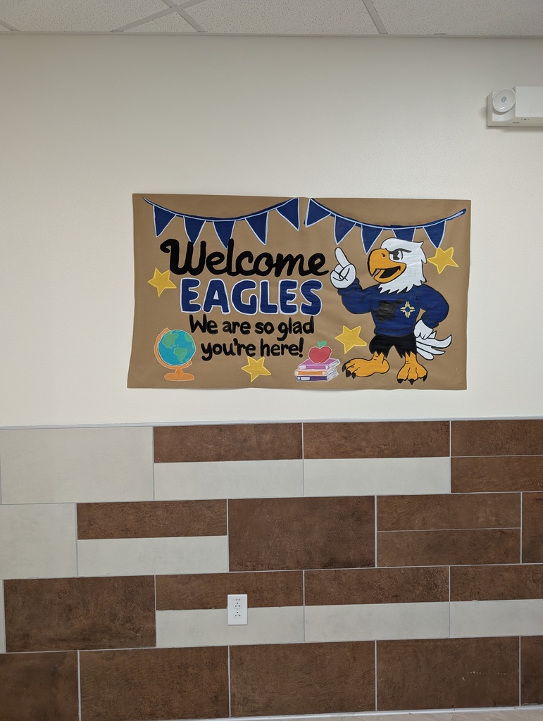 welcome eagles banner for all Holloman Elementary School students