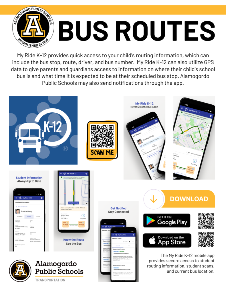 Download the K-12 Transportation APP 