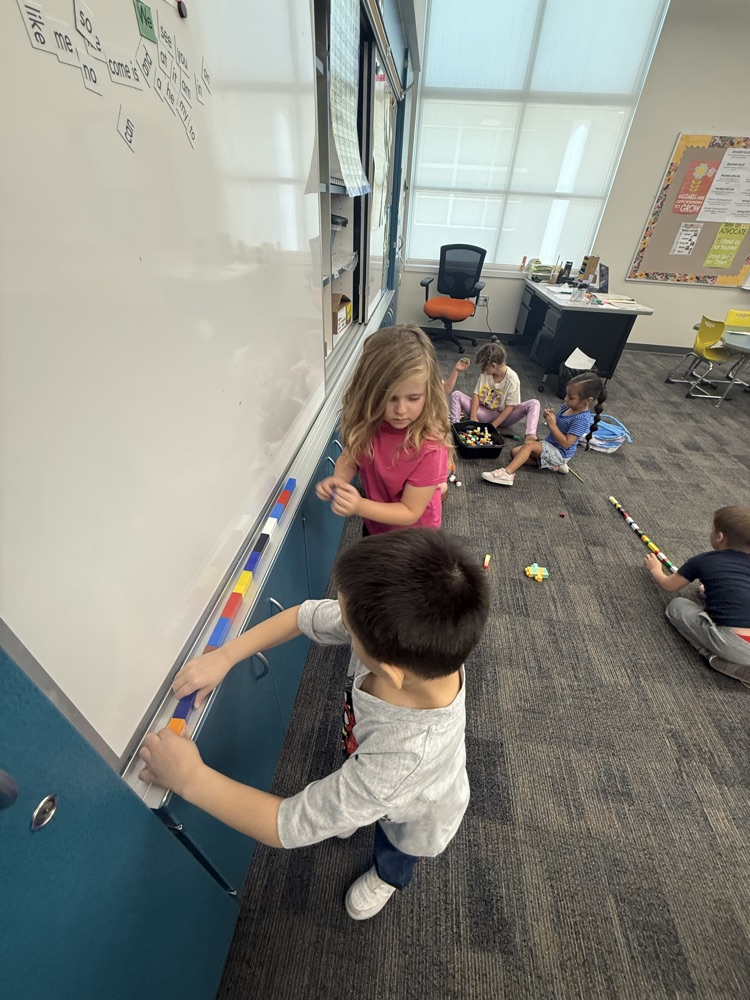 students with blocks