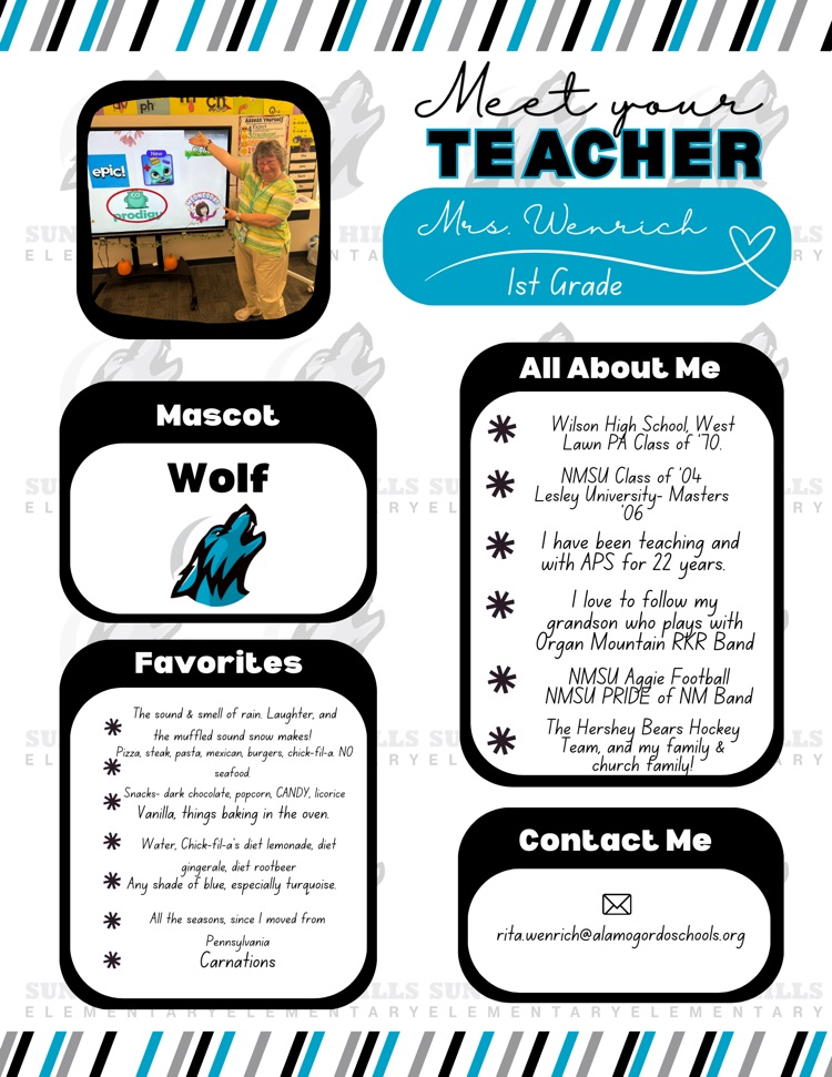 Mrs. Wenrich meet the teacher