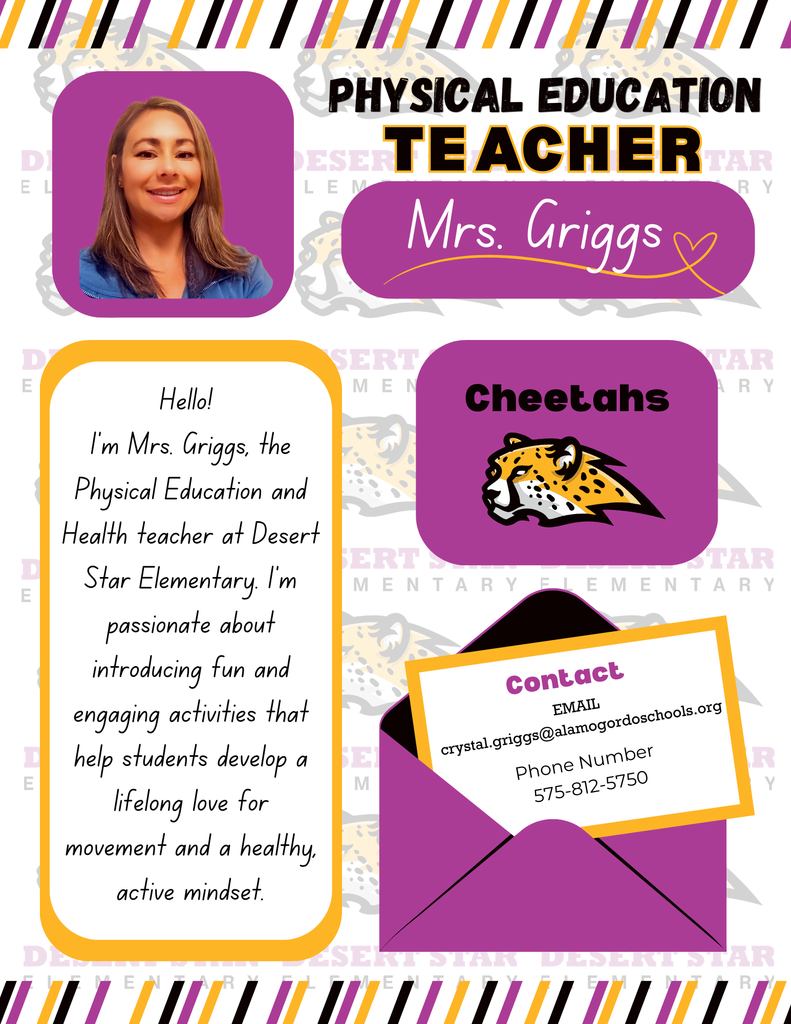 Meet our awesome PE Teacher, Mrs. Griggs.