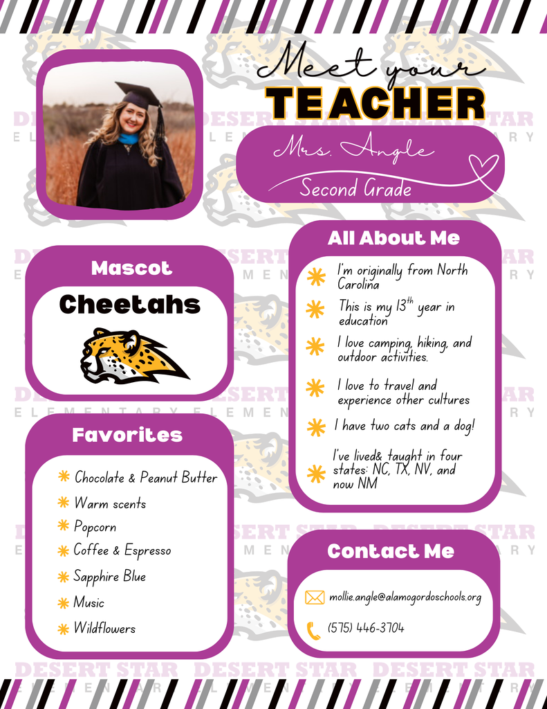 Meet one of our wonderful second-grade teachers, Mrs. Angle!
