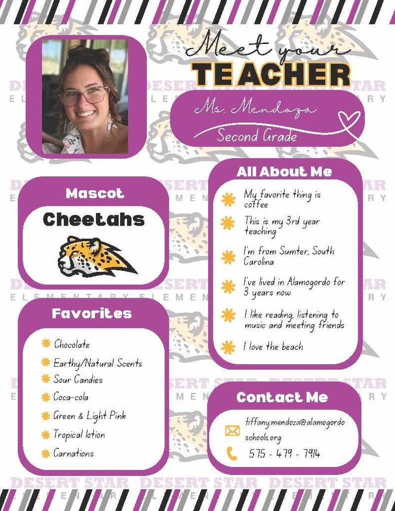Meet one of our wonderful 2nd grade teachers, Mrs. Mendoza.