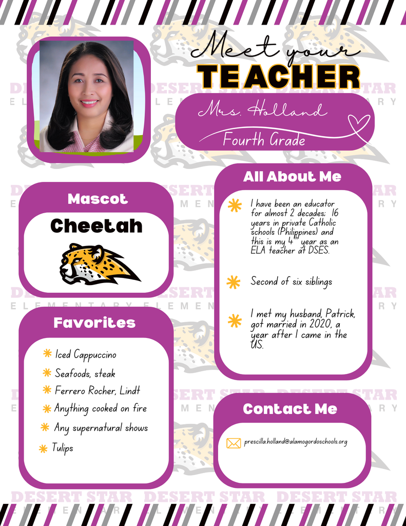 Meet one of our amazing 4th grade teachers, Mrs. Holland.