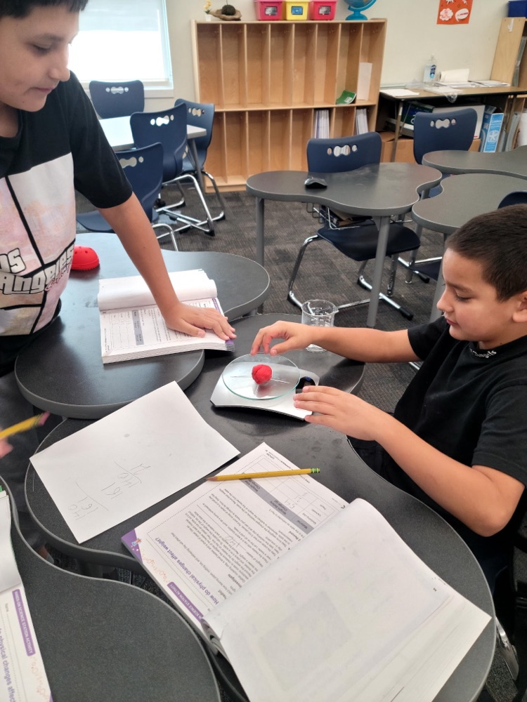 two boys working