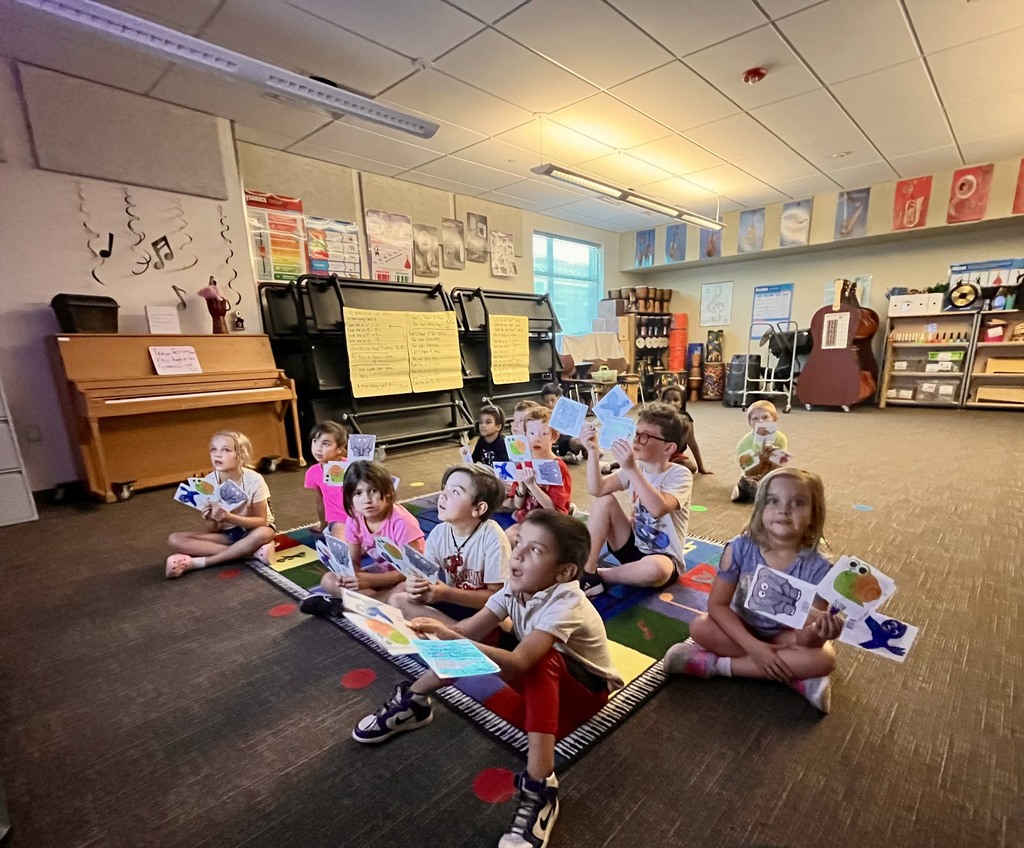 Refreshing on tempo, pitch, and dynamics with Mrs. Cunningham's class