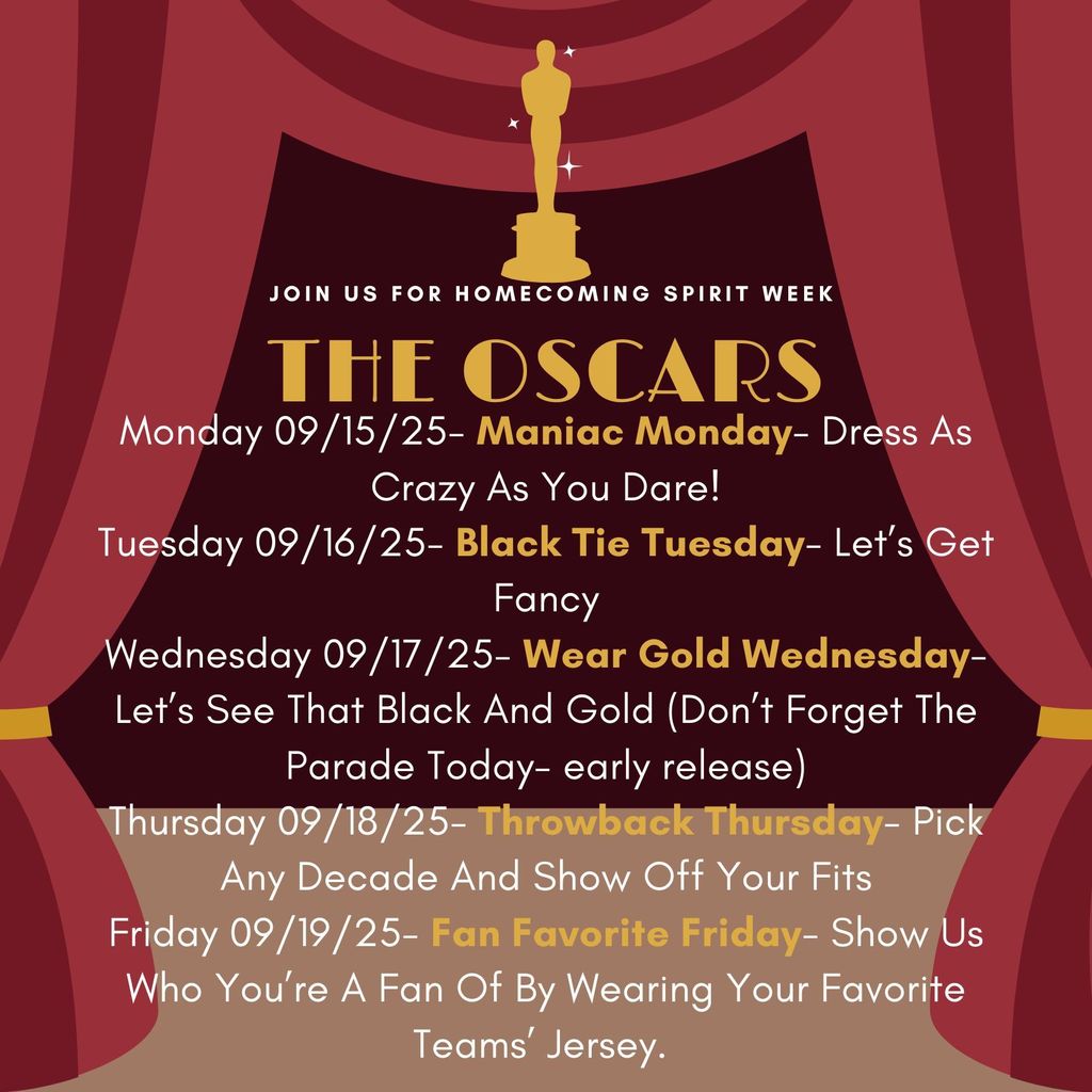 Homecoming week dress up days