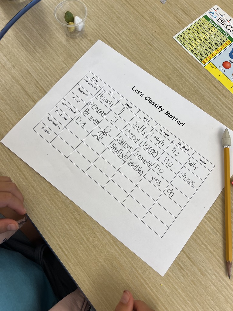We classified matter today in Mrs. Mendoza’s class and celebrated Amari’s birthday! 
