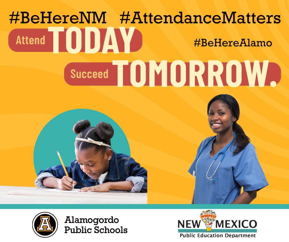 Be Here Alamo graphic  Attend today, succeed tomorrow. 