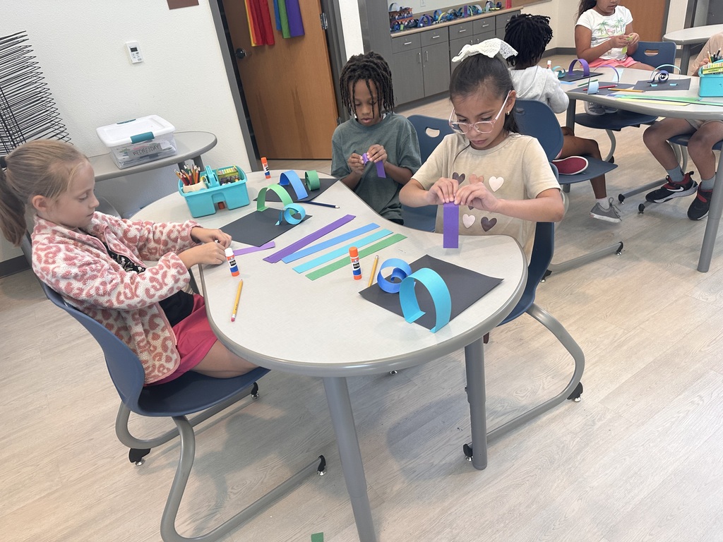 students engaged in art activity