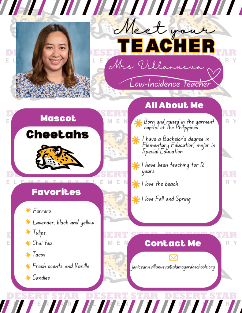  Meet one of our amazing low incidence teachers, Mrs. Villanueva!