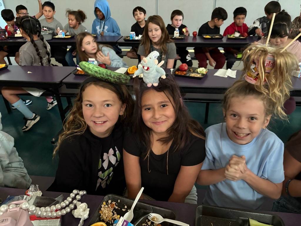 Students with crazy hair on Wacky Hair and Socks Day