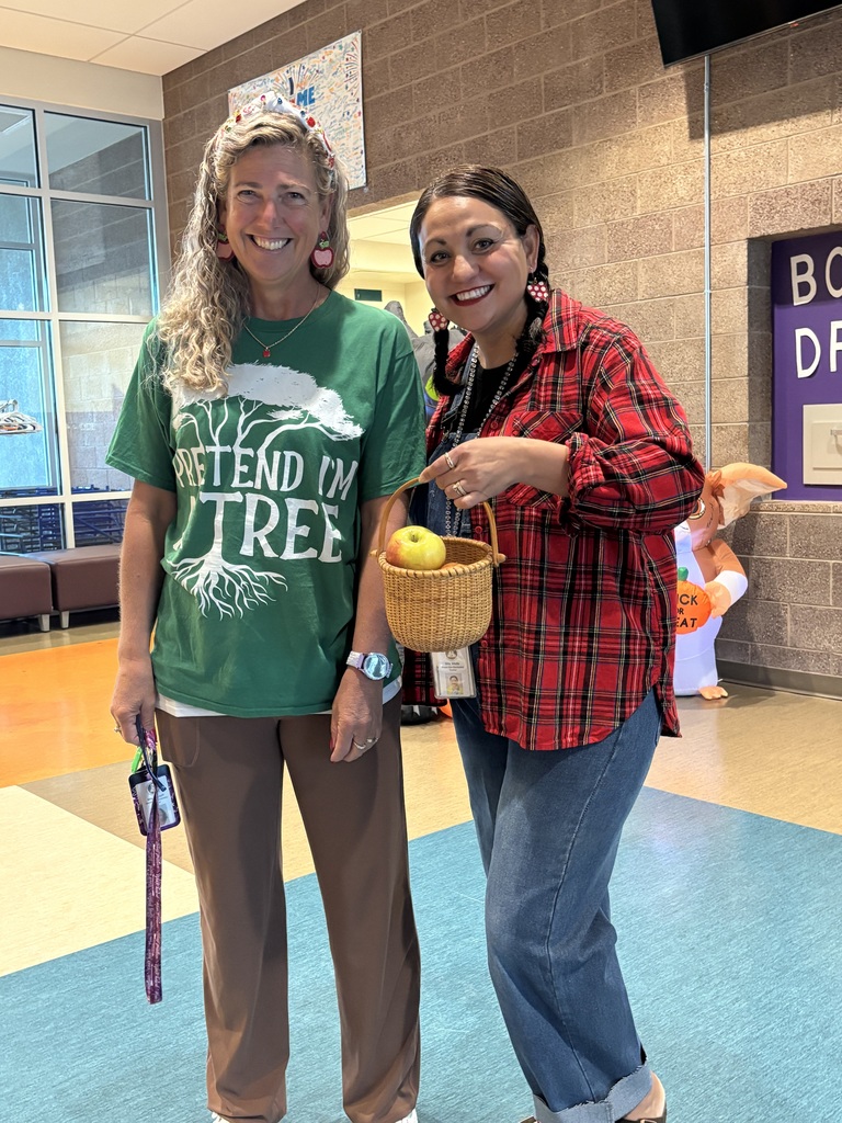 Teachers dressing up for Johnny Appletree day