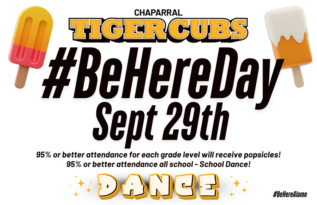 95% or better attendance for each grade level will receive popsicles! 95% or better attendance all school - School Dance!