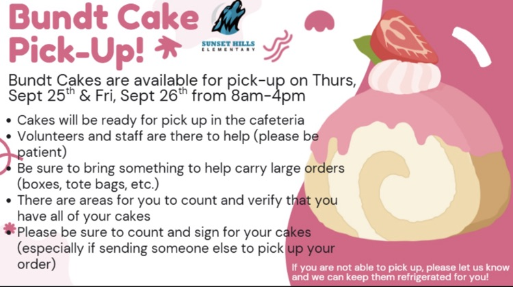 Bundt cake pick up 