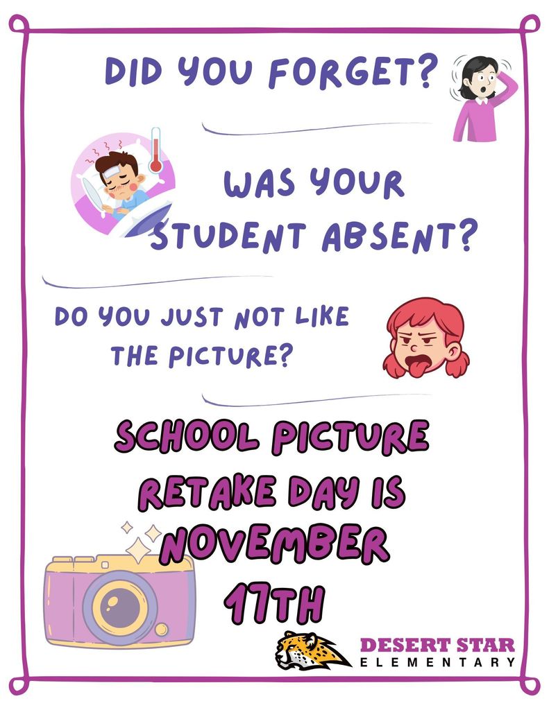School Picture Retake Day is November 17th
