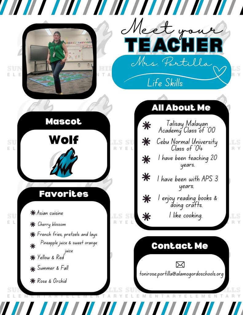 Mrs. Portilla meet the teacher