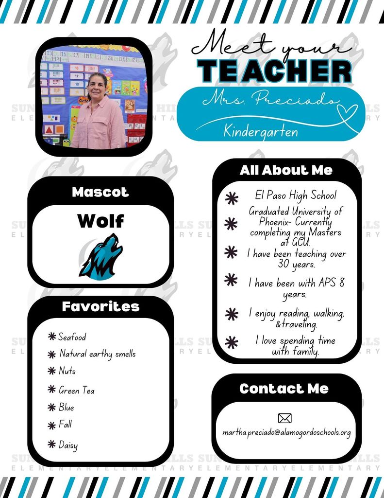 Mrs Preciado meet the teacher