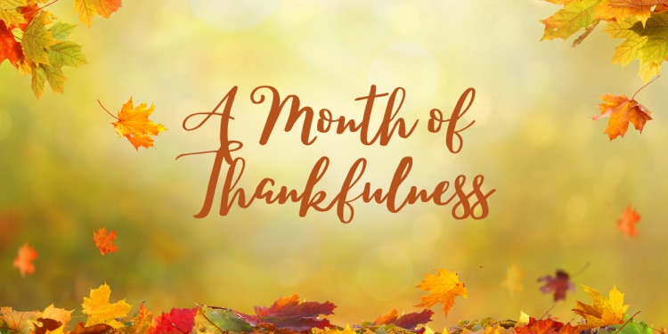a month of thankfulness