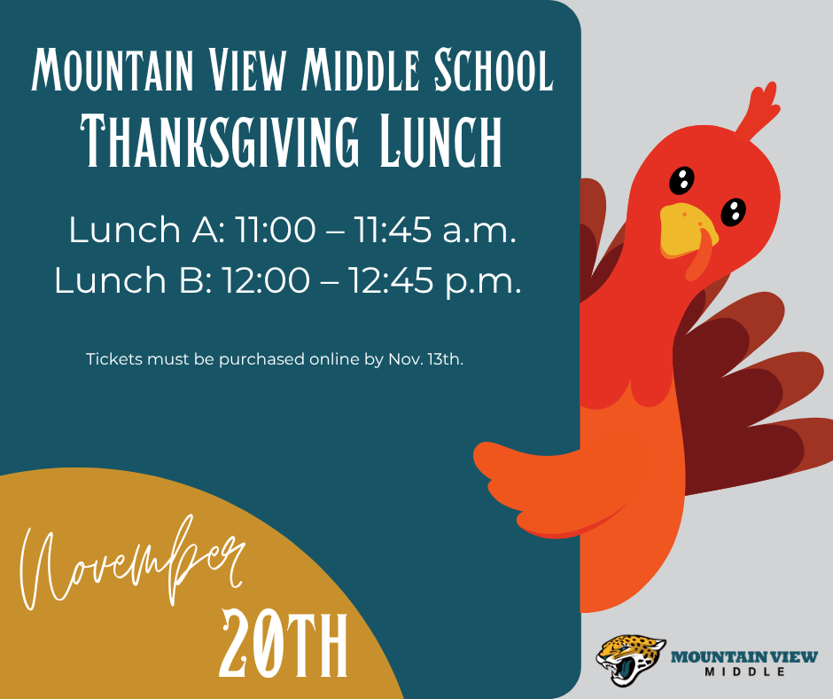Thanksgiving with your student. Today last day to RSVP and purchase your ticket.
