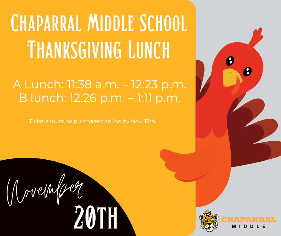 Thanksgiving with your student, today is last day to RSVP and purchase your tickets.