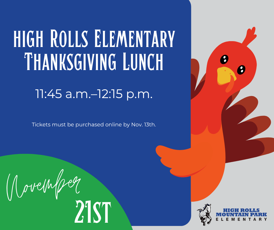 Thanksgiving lunch with your student. Today is the last day to RSVP and purchase your tickets
