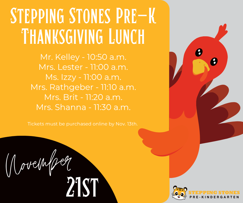 Thanksgiving lunch with your student. Today is the last day to RSVP and purchase your tickets