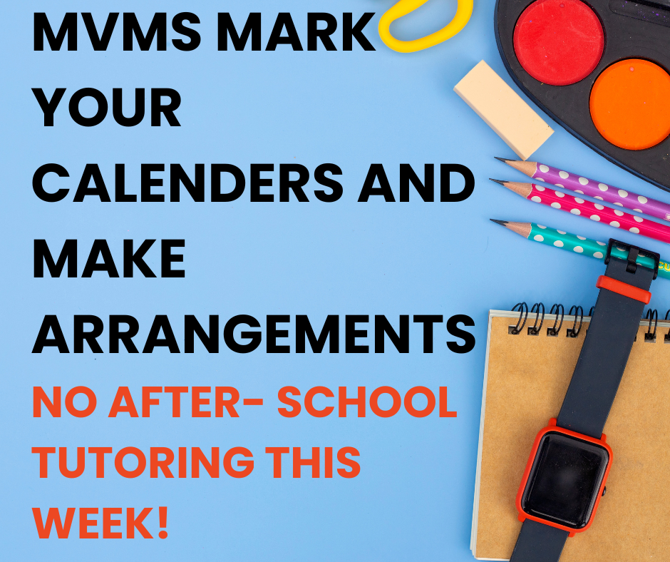 No after-school tutoring this week!