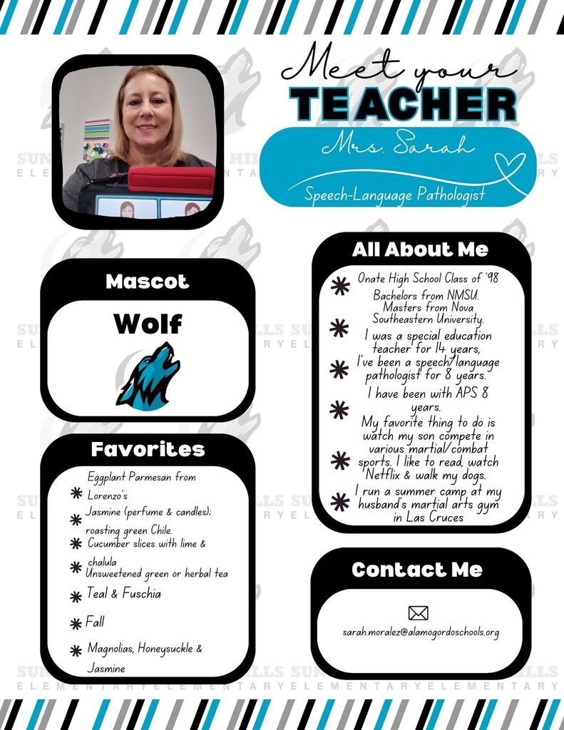 Mrs. Sarah meet the teacher