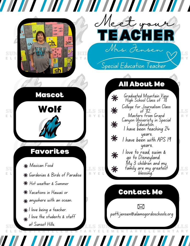 Mrs. Jensen meet the teacher