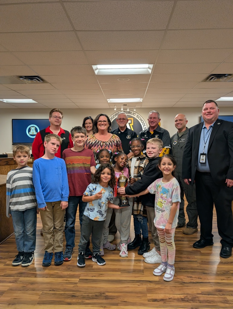 student community and admin team as well as district team recognizing star students in regards to their school attendance. 