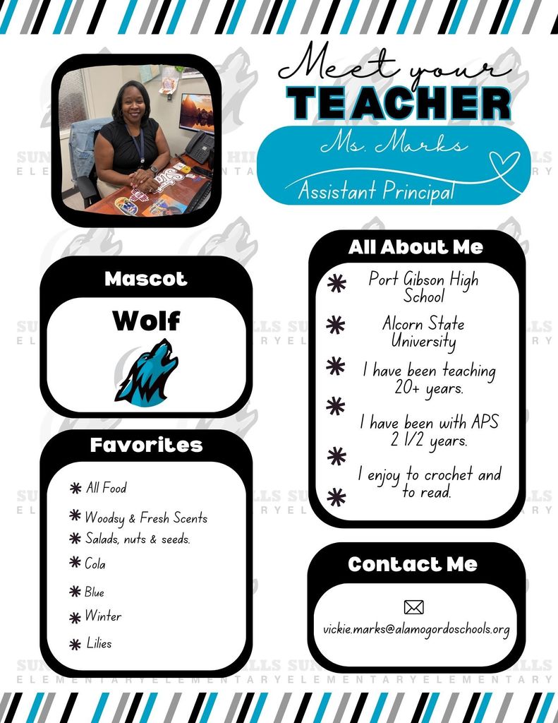 Ms. Marks meet the teacher