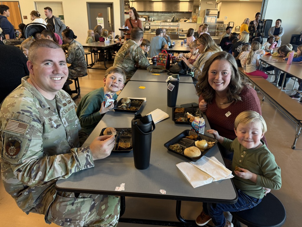 Thanksgiving lunch at elementary school cafeteria