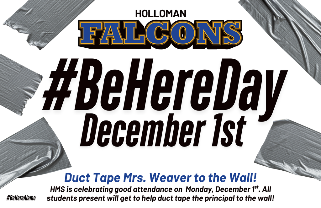 All students present will get to help duct tape the principal to the wall