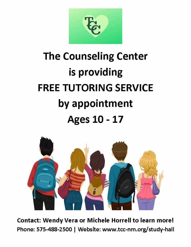 The Counseling Center is providing FREE tutoring service by appointment 