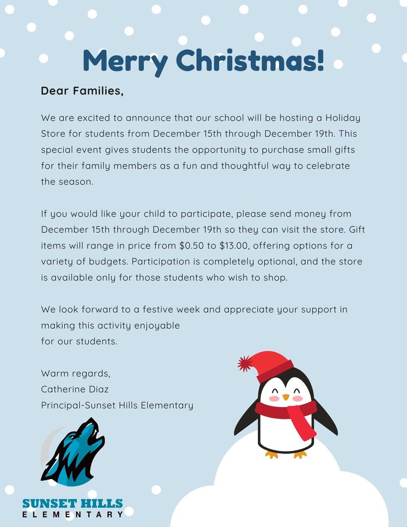 Christmas store letter.
