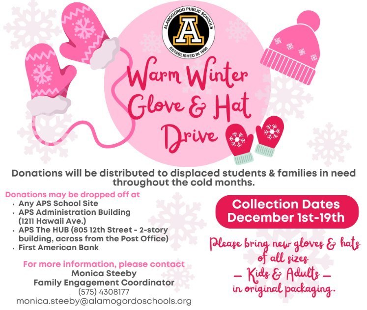 Warm Winter Gloves & Hat Drive
