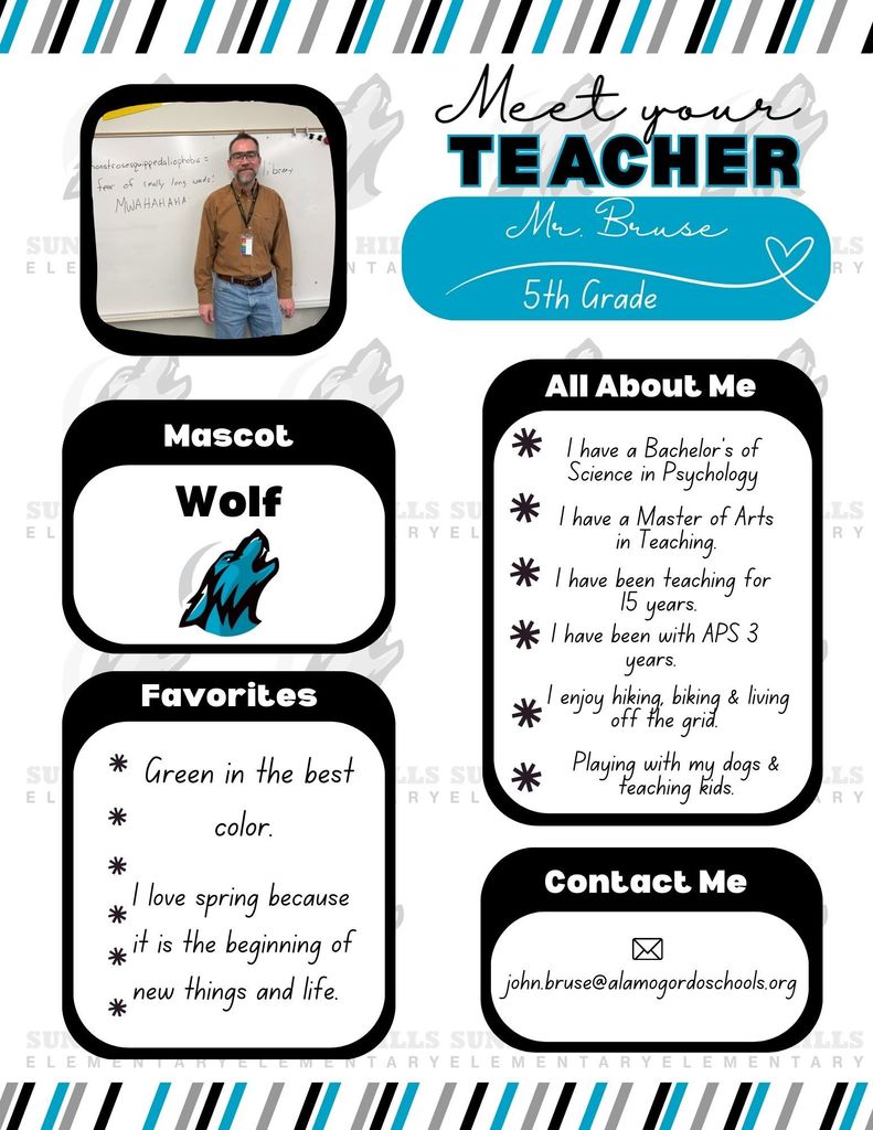 Mr. Bruse meet the teacher.