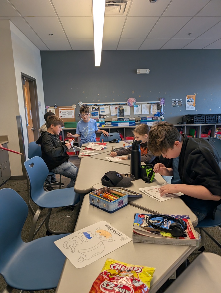 students engaged in holiday activities.