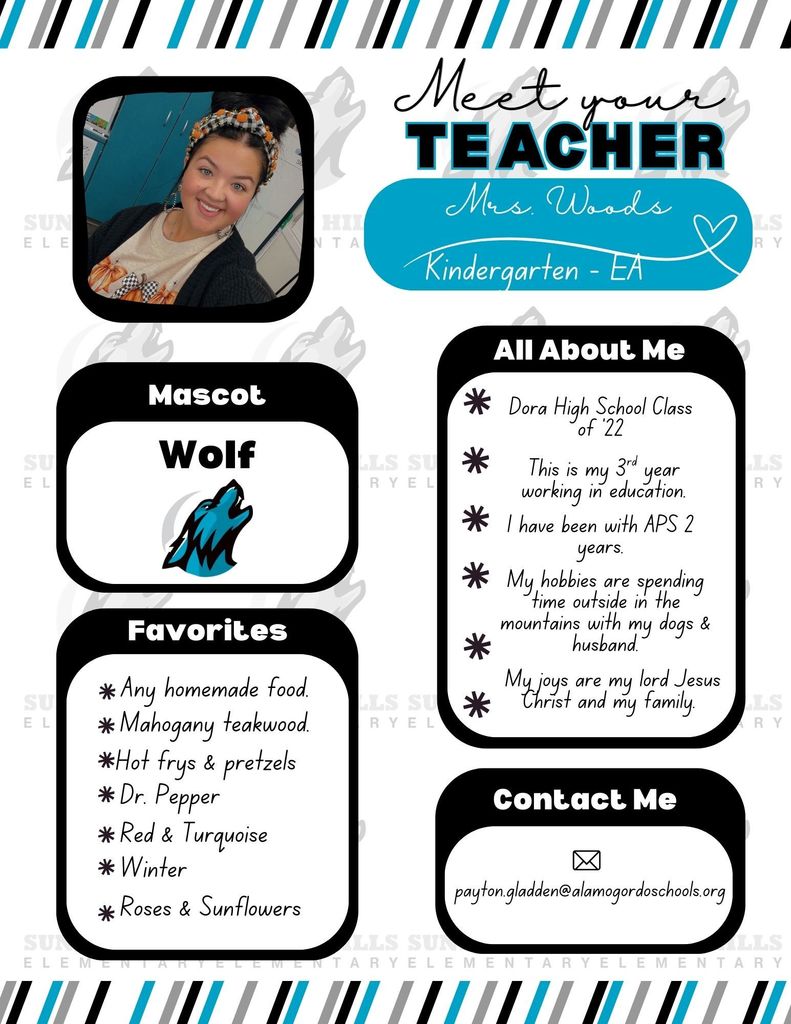 Mrs. Woods meet the teacher.