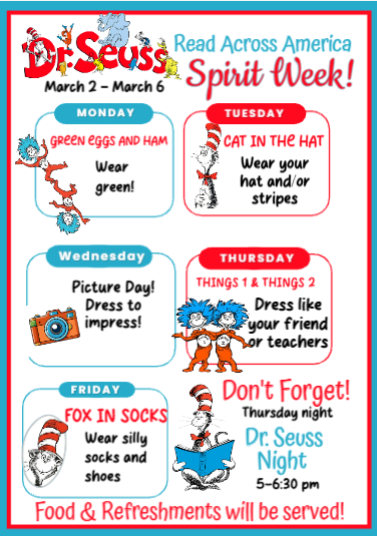 Dr Seuss Week Flyer