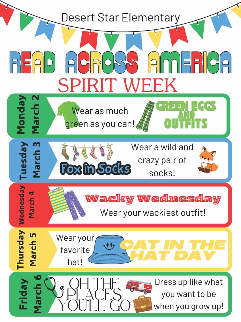 Read Across America Spirit Week at Desert Star