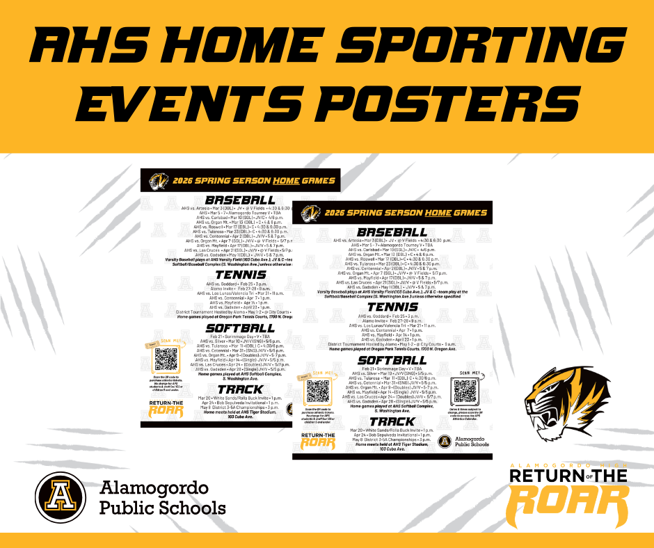 AHS Home Sporting Events Posters graphic