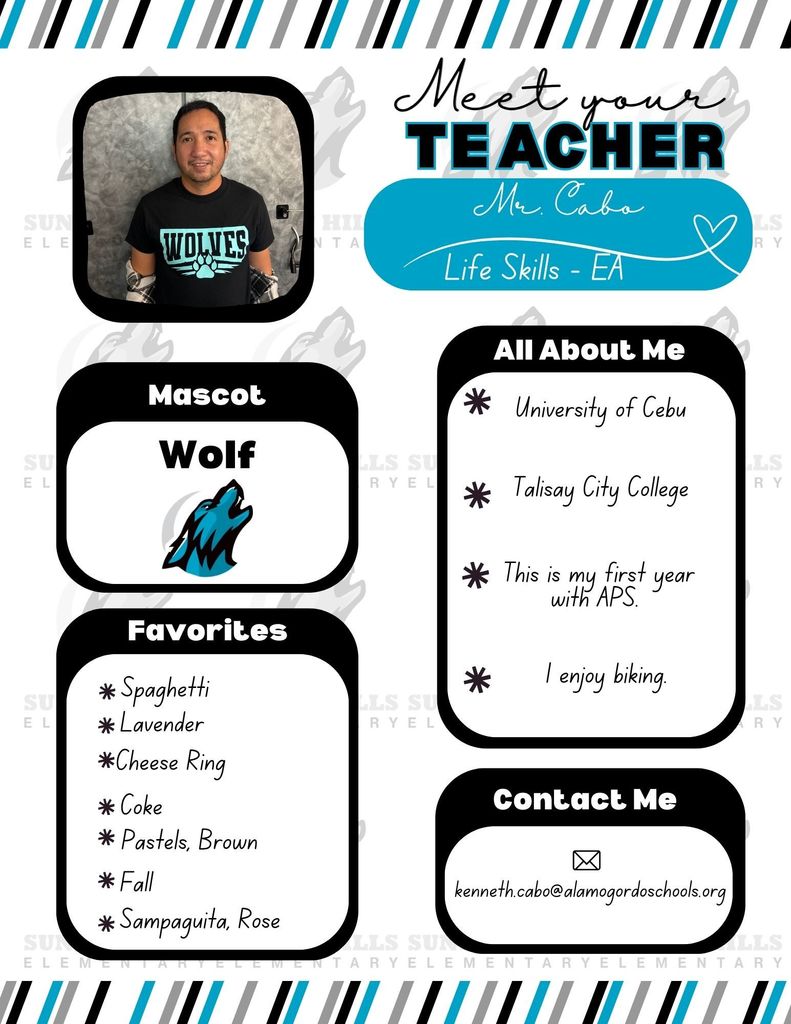 Mr. Cabo Meet The Teacher