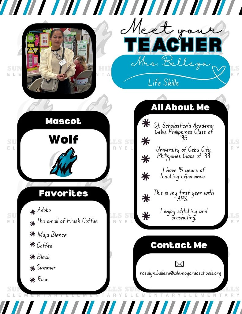 Mrs. Belleza meet the teacher