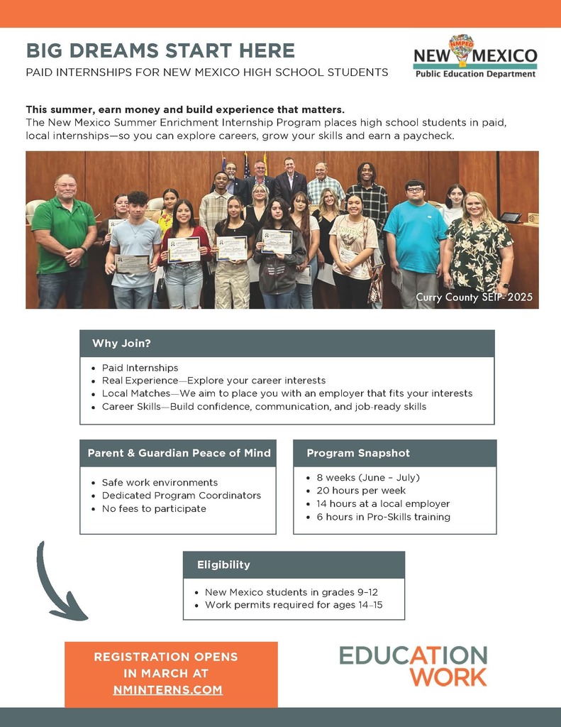 Big dreams start here paid partnership for New Mexico students- flyer 