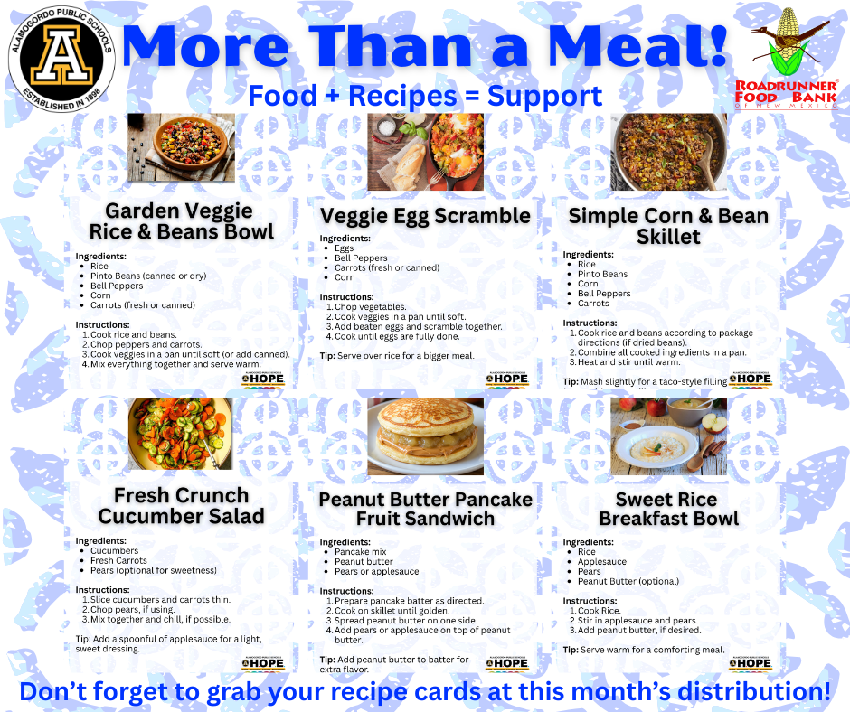 More than  a Meal  food + recipes = support 